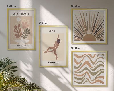 Composição de quadros Padrões abstratos boho de Matisse