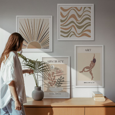 Composição de quadros Padrões abstratos boho de Matisse
