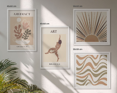 Composição de quadros Padrões abstratos boho de Matisse
