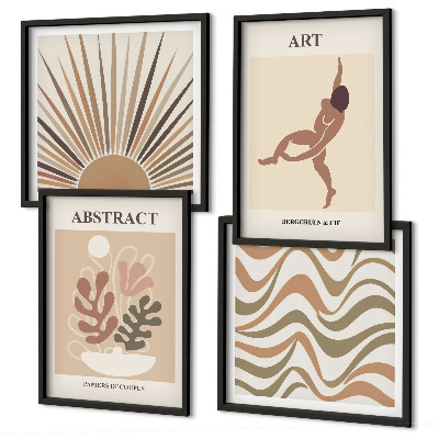 Composição de quadros Padrões abstratos boho de Matisse