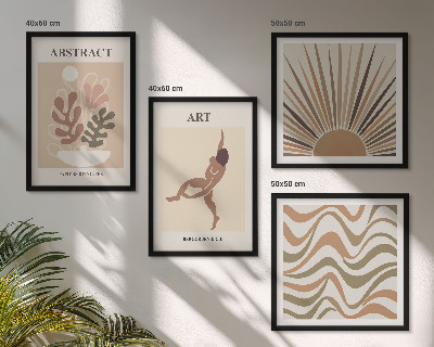 Composição de quadros Padrões abstratos boho de Matisse