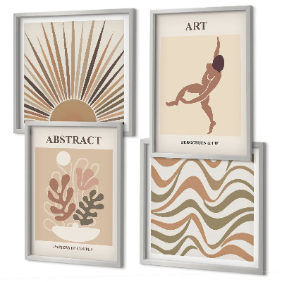 Composição de quadros Padrões abstratos boho de Matisse