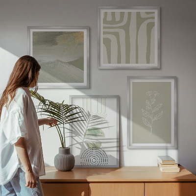 Composição de quadros padrões geométricos de plantas