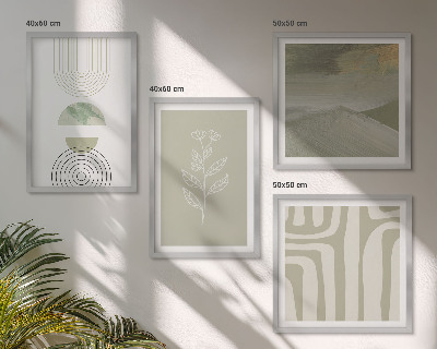 Composição de quadros padrões geométricos de plantas