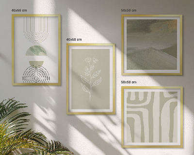 Composição de quadros padrões geométricos de plantas