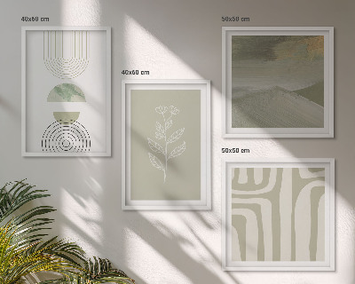 Composição de quadros padrões geométricos de plantas