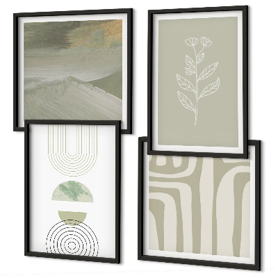 Composição de quadros padrões geométricos de plantas