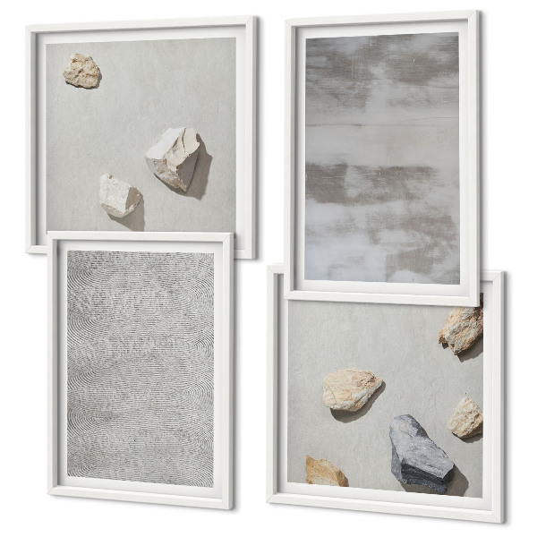 Composição de quadros Texturas minimalistas modernas