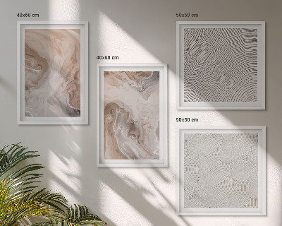 Políptico com moldura padrões de textura de pedra de mármore