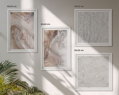 Composição de quadros Padrões abstratos de mármore em pedra