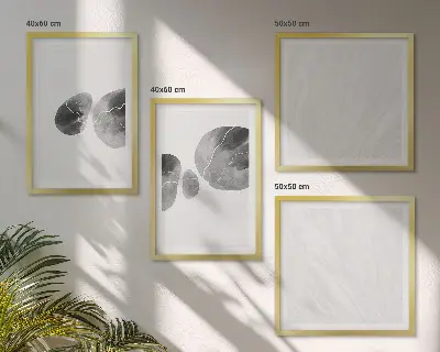 Políptico com moldura estampa de arte abstrata com respingos de tinta