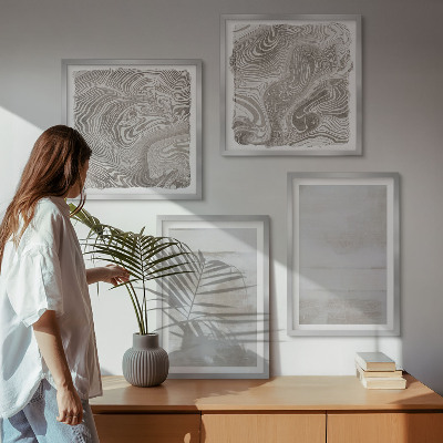 Conjunto de 4 quadros com moldura Texturas desgastadas em estilo moderno