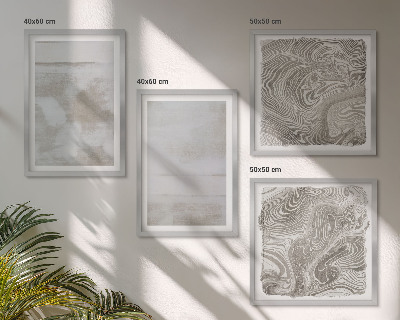 Conjunto de 4 quadros com moldura Texturas desgastadas em estilo moderno