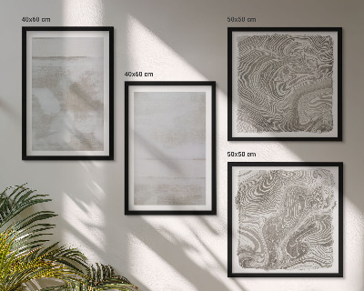 Conjunto de 4 quadros com moldura Texturas desgastadas em estilo moderno