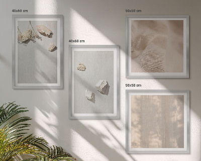 Composição de quadros Decorações de praia em estilo boho com pedras