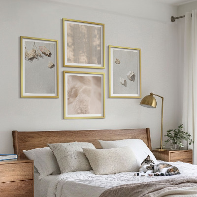 Composição de quadros Decorações de praia em estilo boho com pedras