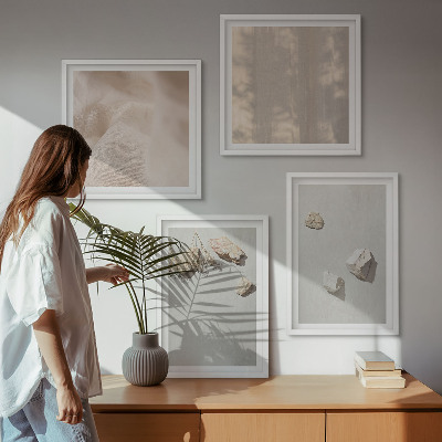 Composição de quadros Decorações de praia em estilo boho com pedras
