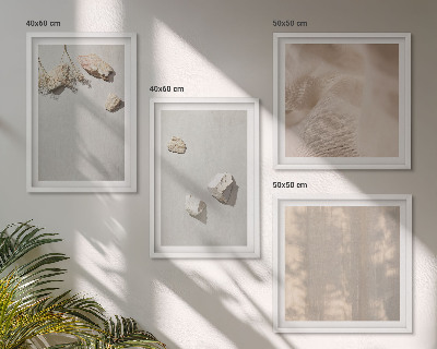 Composição de quadros Decorações de praia em estilo boho com pedras