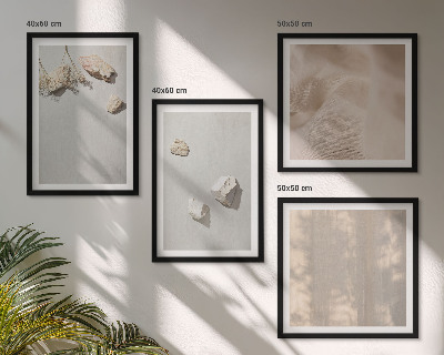 Composição de quadros Decorações de praia em estilo boho com pedras