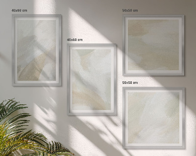 Políptico com moldura Pintura abstrata com pincel em tela