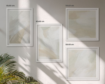 Políptico com moldura Pintura abstrata com pincel em tela