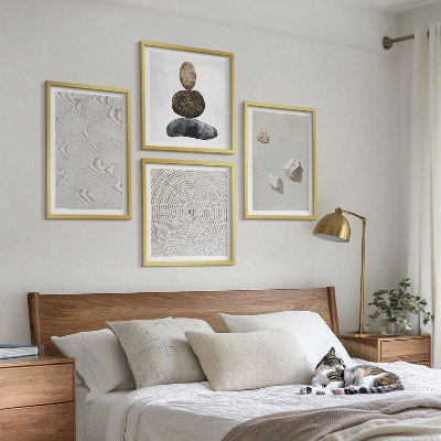 Composição de quadros Pedras arenosas pintura moderna