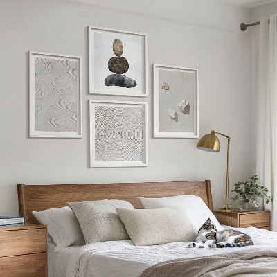 Composição de quadros Pedras arenosas pintura moderna