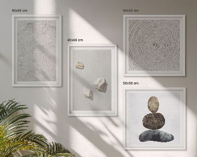 Composição de quadros Pedras arenosas pintura moderna
