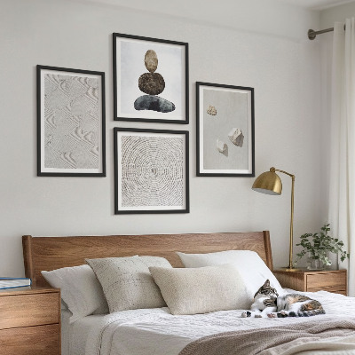 Composição de quadros Pedras arenosas pintura moderna