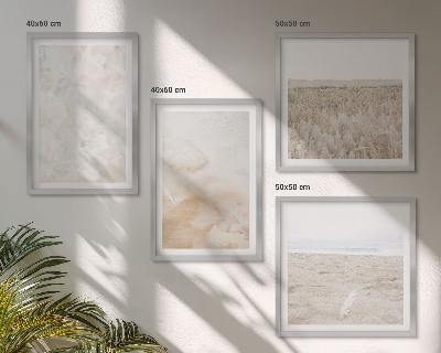 Políptico com moldura Texturas em tons pastel na moda