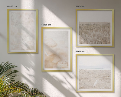 Políptico com moldura Texturas em tons pastel na moda