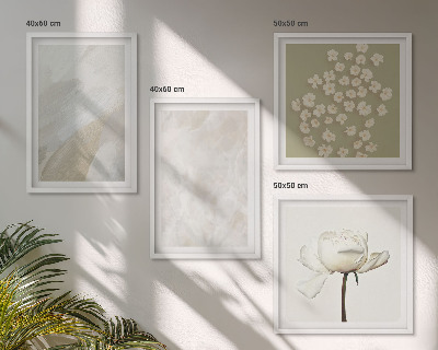 Composição de quadros Flores, estilo boho, texturas