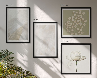 Composição de quadros Flores, estilo boho, texturas