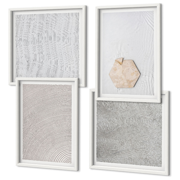 Composição de quadros Texturas de areia boho leves