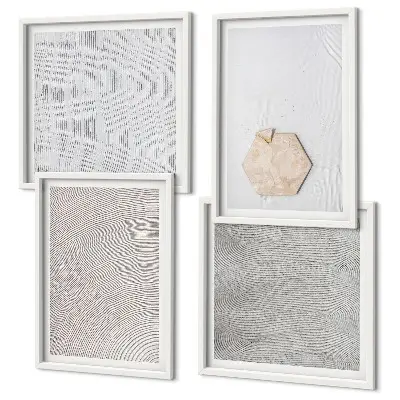 Composição de quadros com texturas leves de areia estilo boho