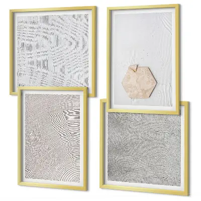 Composição de quadros com texturas leves de areia estilo boho