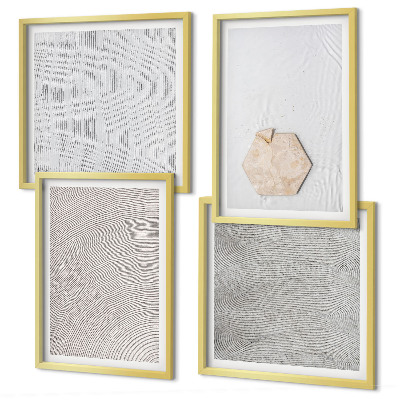 Composição de quadros Texturas de areia boho leves