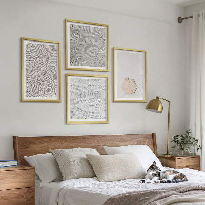 Composição de quadros Texturas de areia boho leves