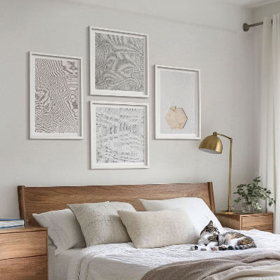 Composição de quadros Texturas de areia boho leves