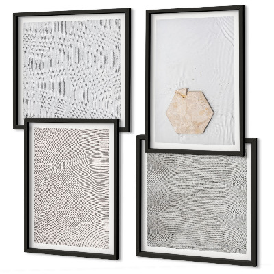 Composição de quadros Texturas de areia boho leves