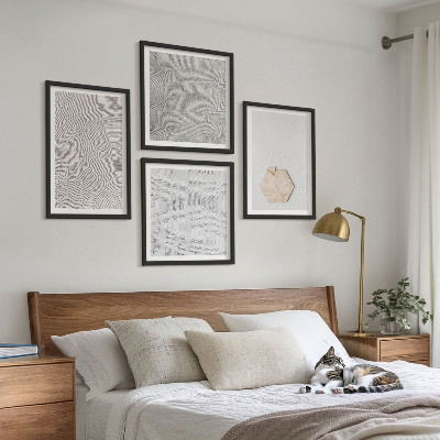 Composição de quadros Texturas de areia boho leves