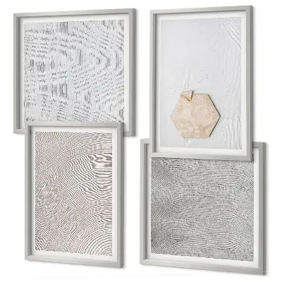 Composição de quadros com texturas leves de areia estilo boho