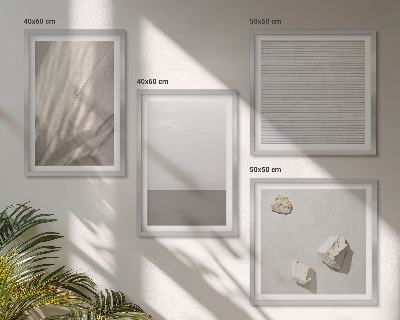 Políptico com moldura Texturas boho delicadas da natureza