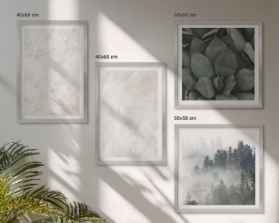 Composição de quadros mármores de pedra em tons pastel