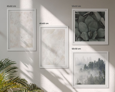 Composição de quadros mármores de pedra em tons pastel