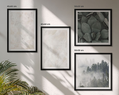 Composição de quadros mármores de pedra em tons pastel