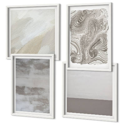 Conjunto de 4 quadros com moldura estruturas de design industrial