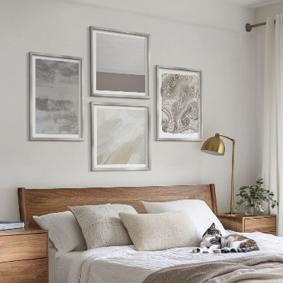 Conjunto de 4 quadros com moldura estruturas de design industrial