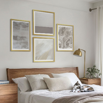 Conjunto de 4 quadros com moldura estruturas de design industrial