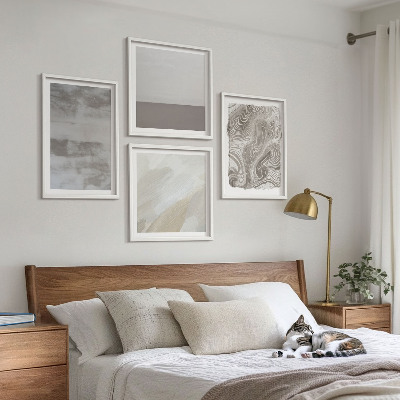 Conjunto de 4 quadros com moldura estruturas de design industrial